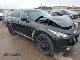2016 Infiniti QX70 with VIN JN8CS1MU8GM672048, listed as a IAAI auction lot 41625197 with 94,317 mi miles and . Bid and sale history available at DreamBid. Image 1.