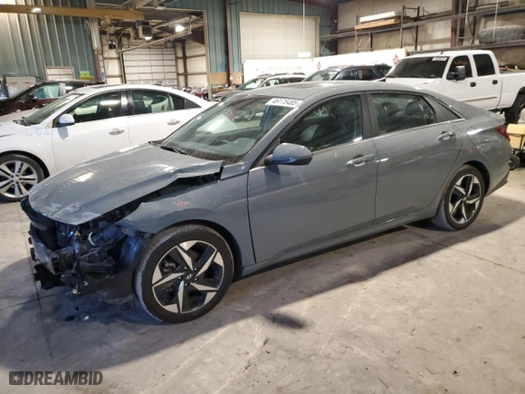 2023 Hyundai Elantra Limited with VIN KMHLP4AG8PU395216, listed as a Copart auction lot 46175485 with 17,382 mi miles and Salvage Title. Bid and sale history available at carsss.com. Image 1.