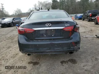 2023 Infiniti Q50 Luxe with VIN JN1EV7BP5PM510800, listed as a Copart auction lot 46805035 with 35,446 mi miles and Salvage Title. Bid and sale history available at DreamBid. Image 6.