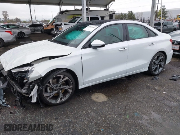 2023 Audi A3 Premium with VIN WAUAUDGY3PA048900, listed as a IAAI auction lot 41783283 with 14,585 mi miles. Bid and sale history available at carsss.com. Image 17.