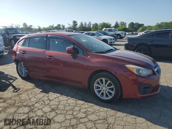 2012 Subaru Impreza Premium with VIN JF1GPAC65CH204935, listed as a Copart auction lot 62145135 with 149,437 mi miles and Salvage title. Bid and sale history available at DreamBid. Image 4.