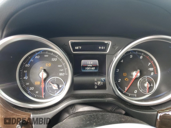 2017 Mercedes-Benz GLS 450 with VIN 4JGDF6EE6HA904783, listed as a Copart auction lot 57311545 with 100,160 mi miles and Salvage title. Bid and sale history available at DreamBid. Image 9.