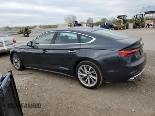 2021 Audi A5 Sportback Premium with VIN WAUABCF58MA062598, listed as a Copart auction lot 49199743 with 0 mi miles and Salvage Title. Bid and sale history available at carsss.com. Image 2.