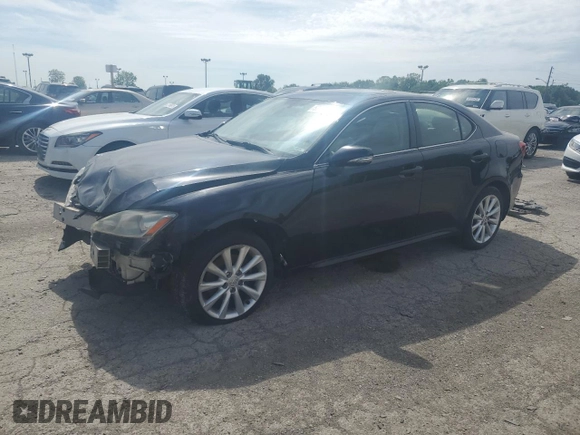 2010 Lexus IS 250 with VIN JTHCF5C21A5041066, listed as a Copart auction lot 57221695 with 256,419 mi miles and Salvage title. Bid and sale history available at DreamBid. Image 1.