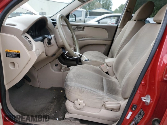 2009 Kia Sportage LX with VIN KNDJF724297627699, listed as a Copart auction lot 51596175 with 190,926 mi miles and Salvage Title. Bid and sale history available at carsss.com. Image 7.
