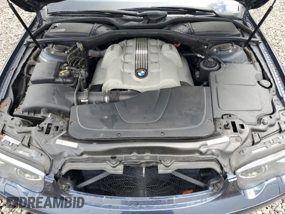 2003 BMW 7 Series 745i with VIN WBAGL63443DP62958, listed as a Copart auction lot 43346805 with 76,468 mi miles and Salvage title. Bid and sale history available at DreamBid. Image 11.