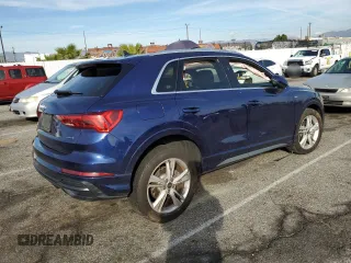 2021 Audi Q3 S line Premium Plus with VIN WA1EECF3XM1053860, listed as a Copart auction lot 37636673 with 28,207 mi miles. Bid and sale history available at carsss.com. Image 3.
