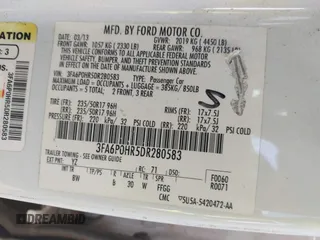 2013 Ford Fusion SE with VIN 3FA6P0HR5DR280583, listed as a IAAI auction lot 41896243 with 226,610 mi miles. Bid and sale history available at carsss.com. Image 9.