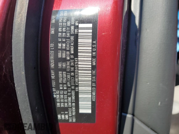 2011 Subaru Tribeca Touring z VIN 4S4WX9KD0B4402649, wystawiony jako Copart lot #47159885 z przebiegiem 116 960 mil mil oraz Szkoda całkowita • Salvage title. Historia ofert i sprzedaży dostępna na DreamBid. Obrazek 13.