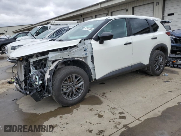 2023 Nissan Rogue S with VIN 5N1BT3AA7PC843755, listed as a Copart auction lot 47967785 with 44,277 mi miles and Salvage title. Bid and sale history available at DreamBid. Image 1.