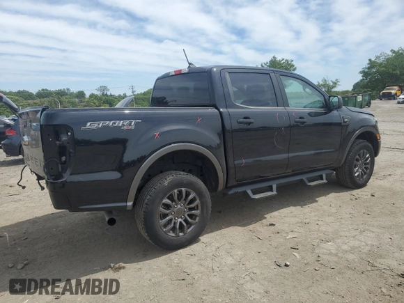 2020 Ford Ranger XL with VIN 1FTER4FH7LLA76074, listed as a Copart auction lot 59269115 with 43,979 mi miles and Salvage title. Bid and sale history available at DreamBid. Image 3.
