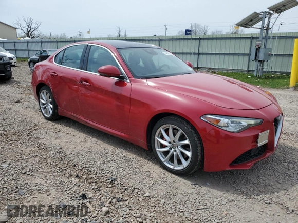 2018 Alfa Romeo Giulia with VIN ZARFAEDN0J7577037, listed as a Copart auction lot 54208215 with 54,175 mi miles and Salvage title. Bid and sale history available at DreamBid. Image 4.