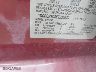 2014 Chevrolet Silverado 1500 LT with VIN 1GCRCREC0EZ235670, listed as a IAAI auction lot 41575442 with 94,848 mi miles. Bid and sale history available at carsss.com. Image 9.