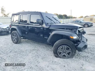 2022 Jeep Wrangler Unlimited High Tide with VIN 1C4HJXDG1NW134486, listed as a Copart auction lot 75280764 with 61,282 mi miles and Salvage Title. Bid and sale history available at DreamBid. Image 4.