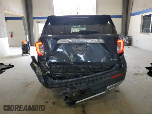 2023 Ford Explorer XLT with VIN 1FMSK8DH4PGC36021, listed as a Copart auction lot 58583865 with 30,308 mi miles and Salvage title. Bid and sale history available at DreamBid. Image 6.