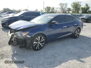 2018 Nissan Maxima SV with VIN 1N4AA6APXJC390028, listed as a Copart auction lot 58428585 with 113,183 mi miles and Salvage title. Bid and sale history available at DreamBid. Image 1.