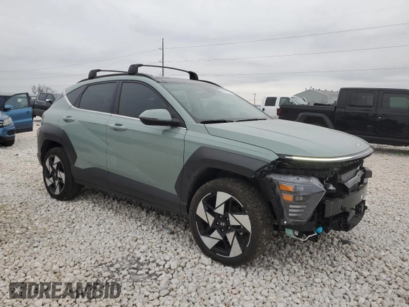 2025 Hyundai Kona Limited with VIN KM8HECA30SU187634, listed as a Copart auction lot 87868575 with 2,698 mi miles and Salvage Title. Bid and sale history available at DreamBid. Image 4.