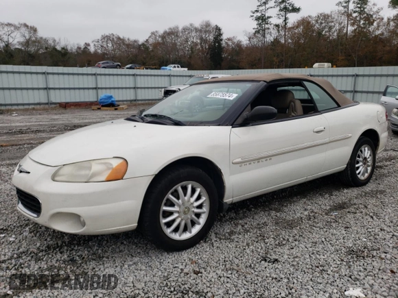 2001 Chrysler Sebring LXi z VIN 1C3EL55U81N557611, wystawiony jako Copart lot #85875574 z przebiegiem 225 083 mil mil oraz Czysty tytuł • Clean title. Historia ofert i sprzedaży dostępna na DreamBid. Obrazek 1.