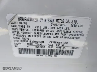 2007 Infiniti G35 Sedan Sport with VIN JNKBV61E27M721381, listed as a IAAI auction lot 41758964 with 143,049 mi miles. Bid and sale history available at carsss.com. Image 9.