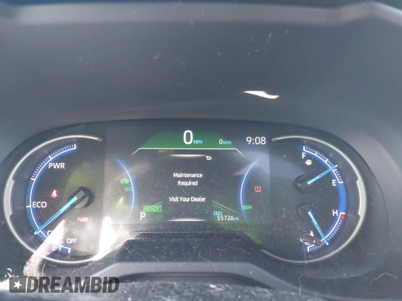 2020 Toyota RAV4 Hybrid XSE with VIN JTME6RFV5LD502382, listed as a IAAI auction lot 41832450 with 55,726 mi miles. Bid and sale history available at carsss.com. Image 7.