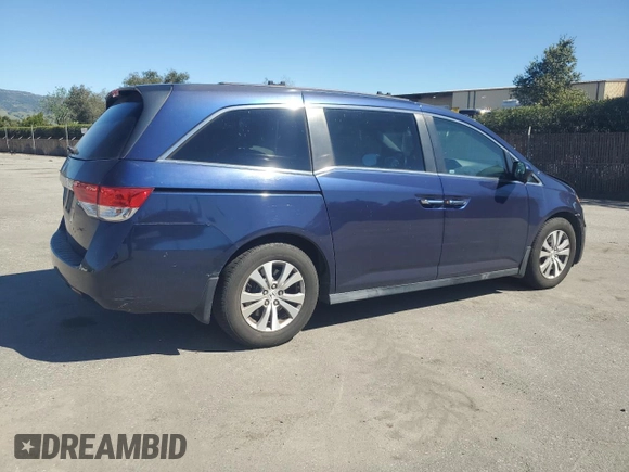 2014 Honda Odyssey EX with VIN 5FNRL5H42EB033982, listed as a Copart auction lot 50433295 with 188,044 mi miles and Salvage Title. Bid and sale history available at carsss.com. Image 3.