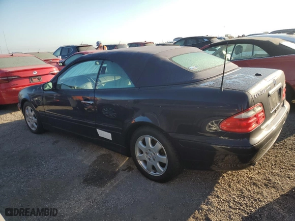 2002 Mercedes-Benz CLK-Class with VIN WDBLK65G92T128706, listed as a Copart auction lot 75334464 with 40,981 mi miles and Salvage Title. Bid and sale history available at carsss.com. Image 2.