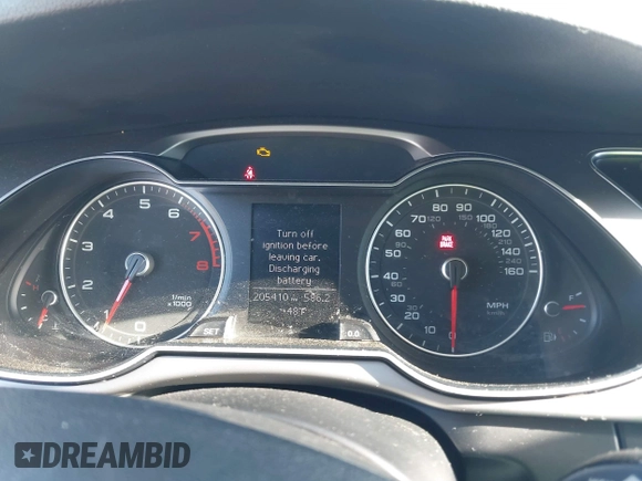 2013 Audi A4 Premium with VIN WAUDFAFL1DN042240, listed as a IAAI auction lot 41686185 with 205,410 mi miles and . Bid and sale history available at DreamBid. Image 7.
