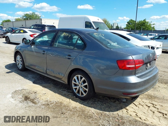 2015 Volkswagen Jetta SE with VIN 3VWD07AJ7FM348009, listed as a IAAI auction lot 42348474 with 107,753 mi miles and . Bid and sale history available at DreamBid. Image 3.