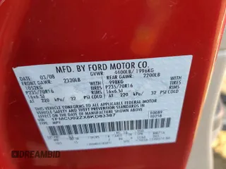 2008 Ford Escape XLS with VIN 1FMCU02ZX8KD83387, listed as a Copart auction lot 81648044 with 208,869 mi miles and Clean title. Bid and sale history available at DreamBid. Image 13.