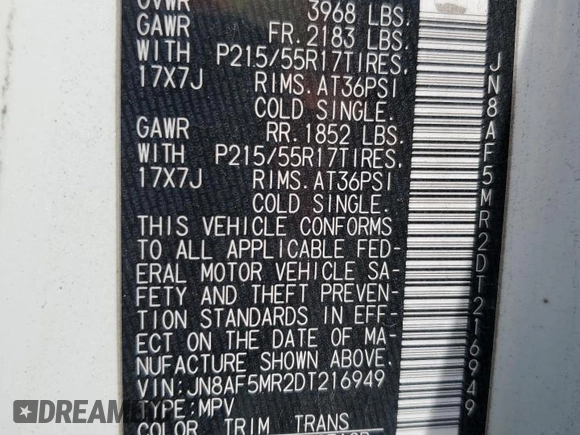 2013 Nissan Juke S with VIN JN8AF5MR2DT216949, listed as a Copart auction lot 53165925 with 124,800 mi miles and Salvage Title. Bid and sale history available at carsss.com. Image 16.