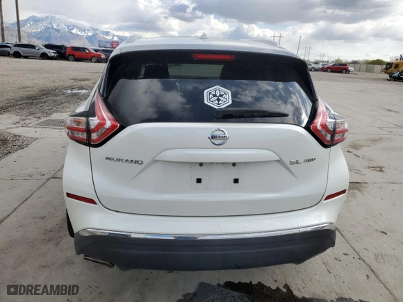 2015 Nissan Murano SL with VIN 5N1AZ2MH9FN264038, listed as a Copart auction lot 51500765 with 65,191 mi miles and Salvage Title. Bid and sale history available at carsss.com. Image 6.