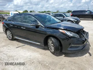 2016 Hyundai Sonata Sport with VIN 5NPE34AF0GH398492, listed as a Copart auction lot 55411575 with 103,736 mi miles and Salvage Title. Bid and sale history available at DreamBid. Image 4.