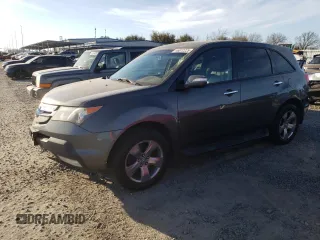 2007 Acura MDX Sport/Entertainment Pkg with VIN 2HNYD28887H502588, listed as a Copart auction lot 46872225 with 176,395 mi miles and Salvage Title. Bid and sale history available at carsss.com. Image 1.