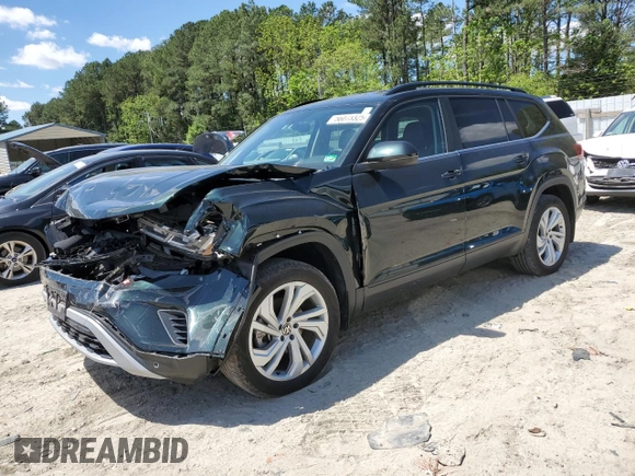 2021 Volkswagen Atlas SE z VIN 1V2HP2CA0MC608375, wystawiony jako Copart lot #56073325 z przebiegiem 38 240 mil mil oraz Szkoda całkowita • Salvage title. Historia ofert i sprzedaży dostępna na DreamBid. Obrazek 1.