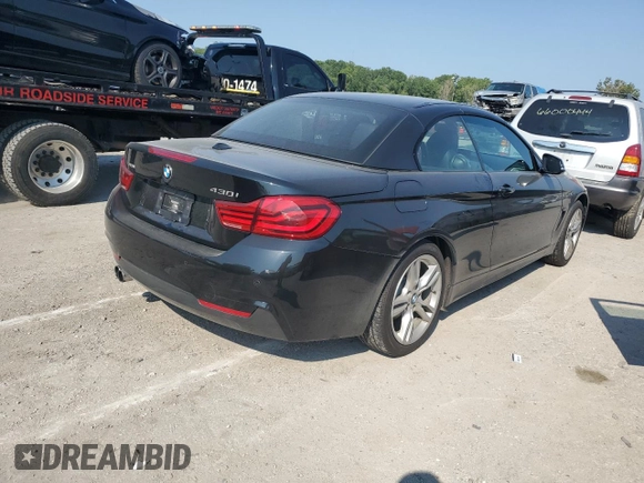 2018 BMW 4 Series 430i xDrive with VIN WBA4Z3C59JEC45996, listed as a Copart auction lot 65501104 with 62,464 mi miles and Salvage Title. Bid and sale history available at DreamBid. Image 3.