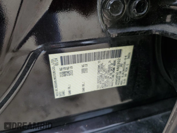 2014 Nissan Maxima S with VIN 1N4AA5AP5EC480302, listed as a Copart auction lot 75890184 with 74,541 mi miles and Non repairable. Bid and sale history available at DreamBid. Image 13.