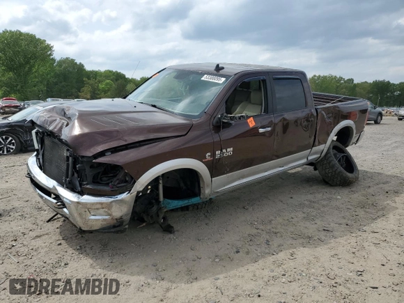 2014 Ram 2500 Laramie with VIN 3C6UR5FLXEG179678, listed as a Copart auction lot 53388095 with 128,112 mi miles and Salvage title. Bid and sale history available at DreamBid. Image 1.