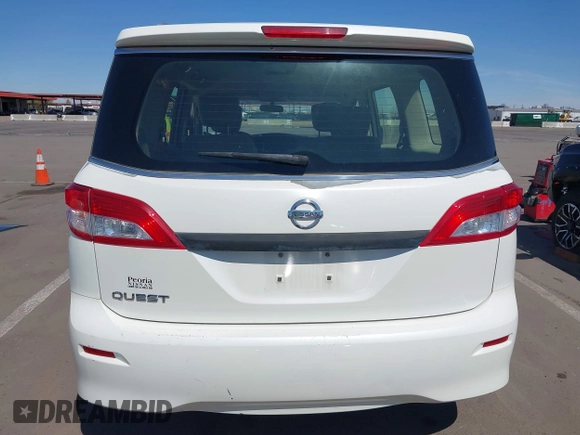 2014 Nissan Quest S with VIN JN8AE2KP6E9106763, listed as a IAAI auction lot 41844397 with 71,342 mi miles and . Bid and sale history available at DreamBid. Image 16.