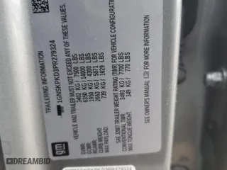 2023 Chevrolet Tahoe Z71 with VIN 1GNSKPKD3PR279324, listed as a Copart auction lot 43195245 with 36,546 mi miles and Salvage Title. Bid and sale history available at carsss.com. Image 13.