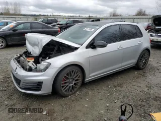 2015 Volkswagen Golf GTI Autobahn with VIN 3VW4T7AU8FM002293, listed as a Copart auction lot 50113095 with 86,213 mi miles and Salvage Title. Bid and sale history available at carsss.com. Image 1.