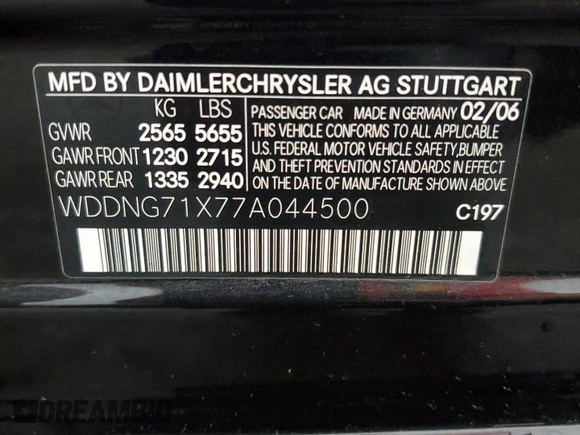 2007 Mercedes-Benz S 550 z VIN WDDNG71X77A044500, wystawiony jako Copart lot #61194905 z przebiegiem 114 982 mil mil oraz Szkoda całkowita • Salvage title. Historia ofert i sprzedaży dostępna na DreamBid. Obrazek 12.