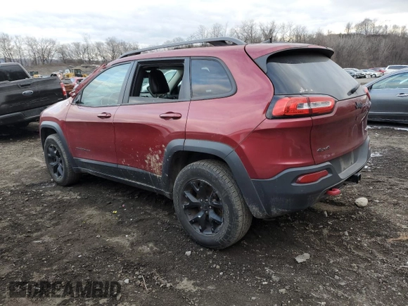 2017 Jeep Cherokee Trailhawk L Plus with VIN 1C4PJMBB6HW581711, listed as a Copart auction lot 89088395 with 102,365 mi miles and Salvage Title. Bid and sale history available at carsss.com. Image 2.