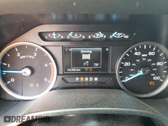 2020 Ford F-250 XL with VIN 1FT8W2BTXLEE30615, listed as a Copart auction lot 60626295 with 142,318 mi miles and Salvage title. Bid and sale history available at DreamBid. Image 9.