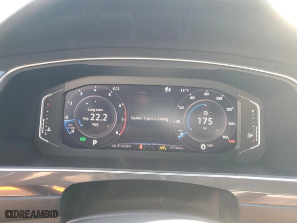 2020 Volkswagen Tiguan SEL Premium R-Line with VIN 3VV4B7AX3LM151191, listed as a Copart auction lot 86322014 with 37,748 mi miles and Salvage Title. Bid and sale history available at carsss.com. Image 9.