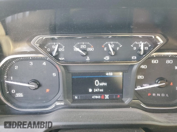2023 GMC Sierra 2500HD SLE z VIN 1GT49MEY4PF143845, wystawiony jako Copart lot #48403215 z przebiegiem 47 843 mil mil oraz Szkoda całkowita • Salvage title. Historia ofert i sprzedaży dostępna na DreamBid. Obrazek 9.