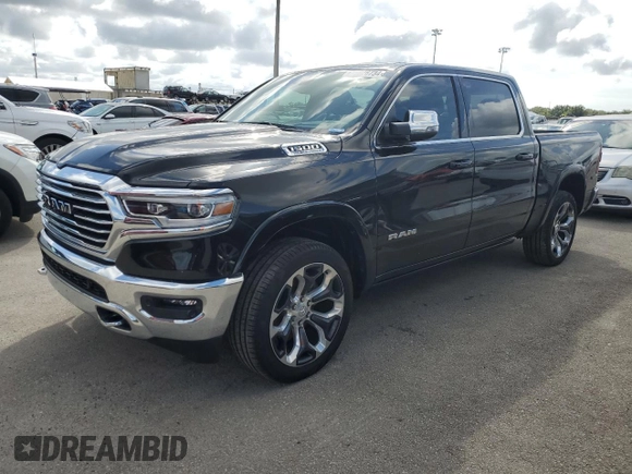 2023 Ram 1500 Longhorn with VIN 1C6SRFKT6PN505392, listed as a Copart auction lot 75026734 with 14,774 mi miles and Salvage title. Bid and sale history available at DreamBid. Image 1.
