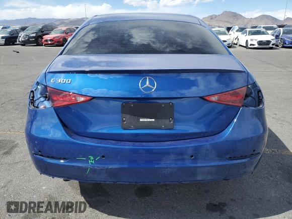 2023 Mercedes-Benz C 300 with VIN W1KAF4GB1PR128468, listed as a Copart auction lot 52821865 with 20,623 mi miles and Salvage title. Bid and sale history available at DreamBid. Image 6.