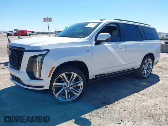 2025 Cadillac Escalade 4WD Sport Platinum with VIN 1GYS9GRL7SR114980, listed as a IAAI auction lot 41734072 with 1,780 mi miles and . Bid and sale history available at DreamBid. Image 2.
