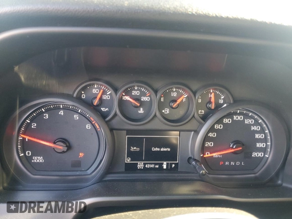 2020 Chevrolet Silverado 1500 Custom Trail Boss with VIN 1GCPYCEF5LZ104103, listed as a Copart auction lot 49333805 with 43,141 mi miles and Salvage Title. Bid and sale history available at DreamBid. Image 9.