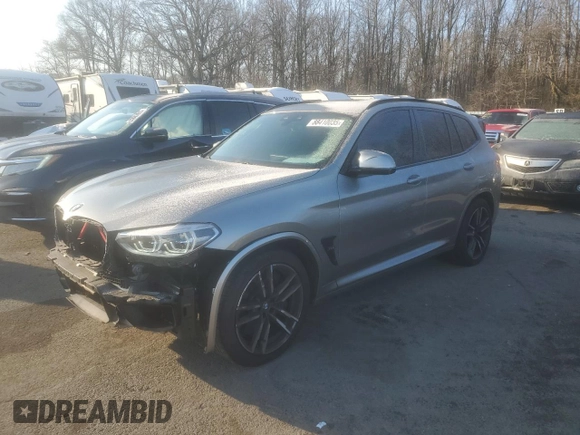 2021 BMW X3 M with VIN 5YMTS0C08M9F26343, listed as a Copart auction lot 88410035 with 52,596 mi miles and Salvage Title. Bid and sale history available at carsss.com. Image 1.